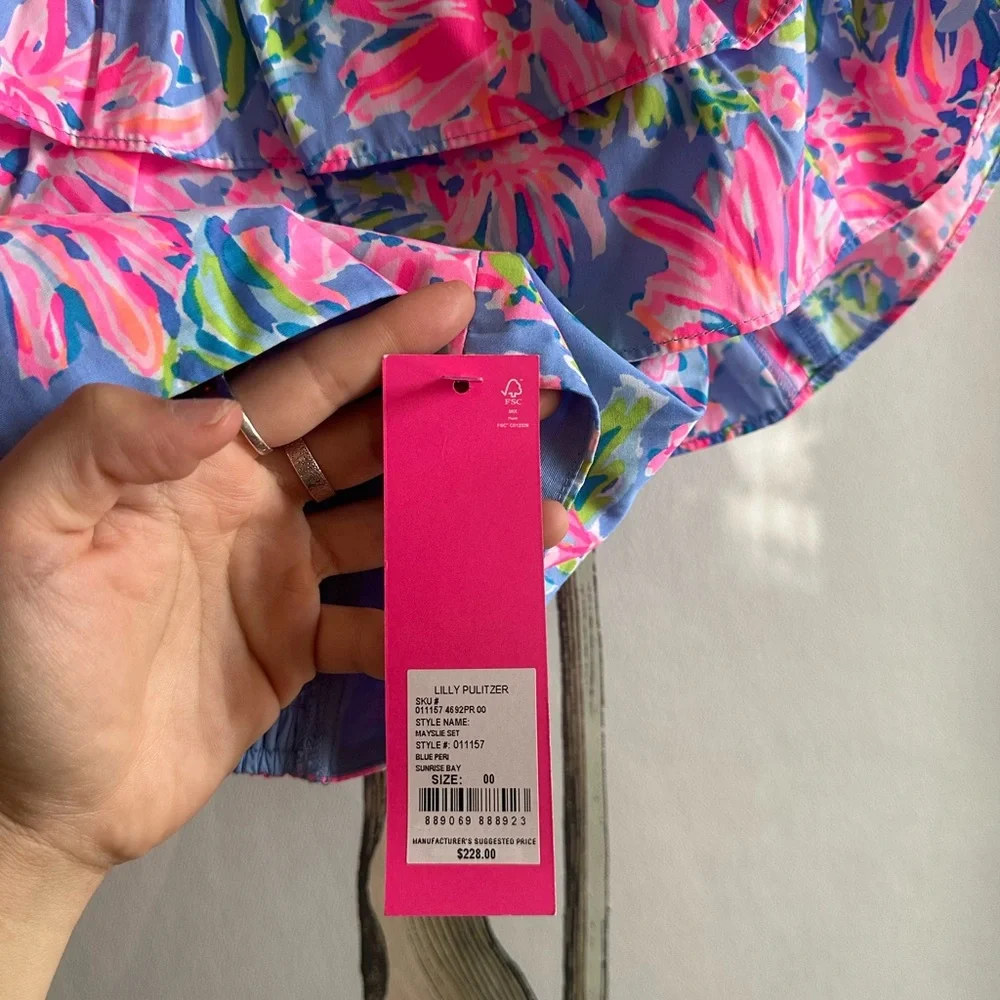 Lilly Pulitzer Sunrise Off-Shoulder Floral Sets - Picture 4 of 5